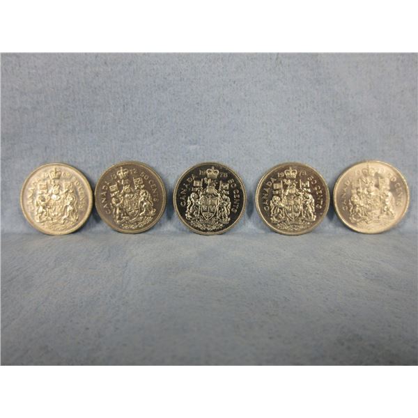 5 - Canadian 50 Cents Coins