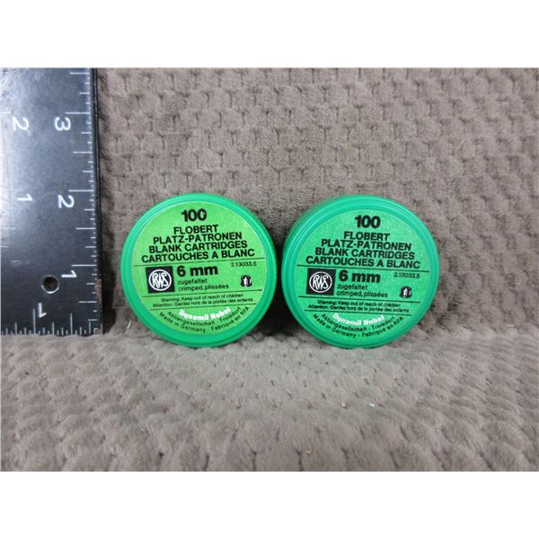 6 MM Flobert Blanks - 2 Boxes of 100 appear full