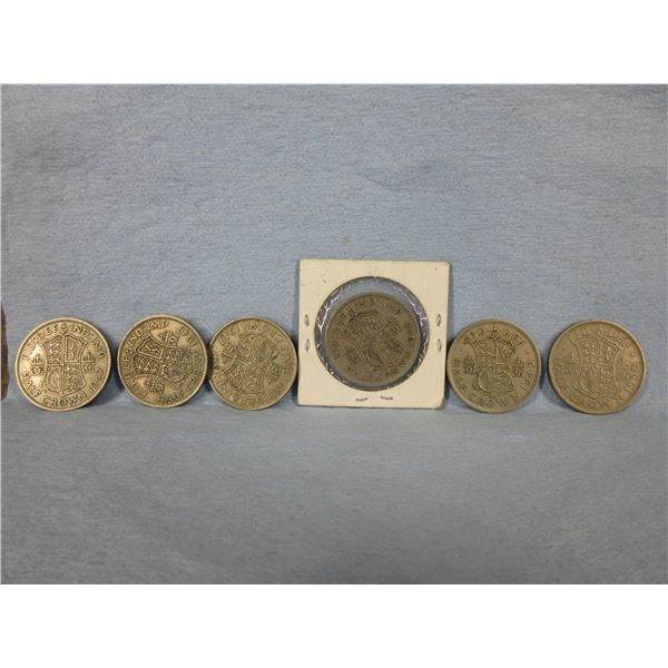6 - Half Crowns George VI