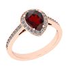 Image 1 : Certified 1.52 Ctw I2/I3 Garnet And Diamond 14K Rose Go