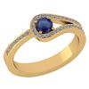 Image 1 : Certified 1.30 Ctw Blue Sapphire And Diamond 14k Yellow