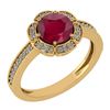 Image 1 : Certified 1.47 Ctw Ruby And Diamond VS/SI1 Engagement H