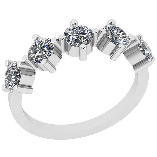 Certified 0.35 Ctw Diamond I1/I2 10k White Gold Ring