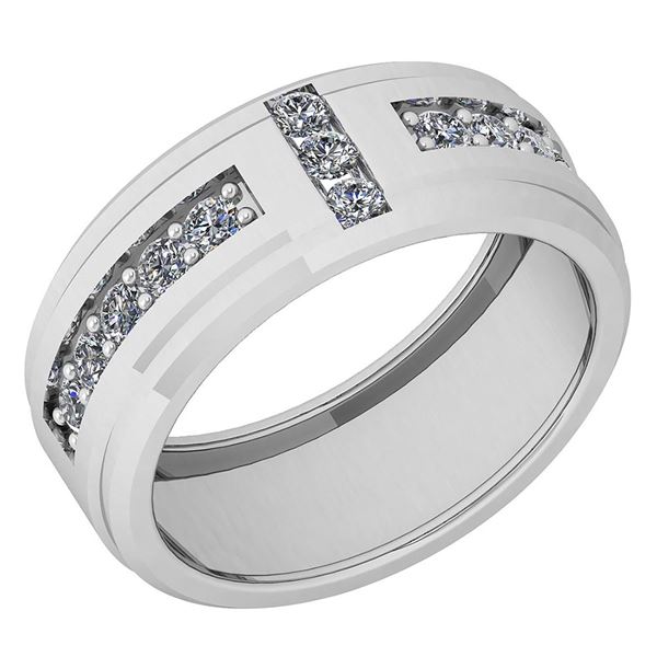 Certified 0.39 Ctw Diamond VS/S1 Engagement Band Ring P