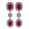 Image 1 : Certified 10.48 Ctw Ruby And Diamond VS/SI1 Hanging stu