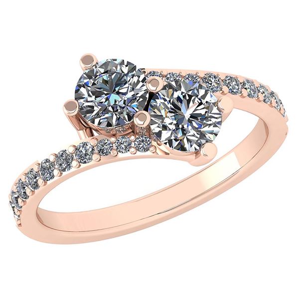 Certified 1.24 Ctw Diamond Wedding/Engagement Style 14K