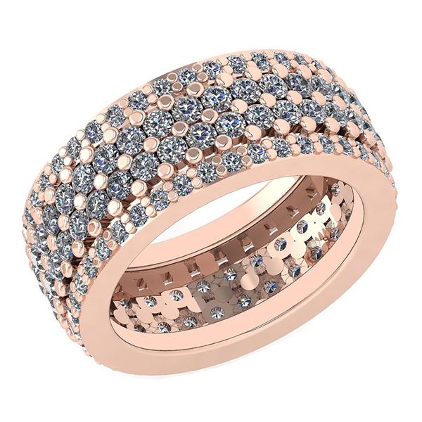 Certified 6.92 Ctw Diamond Engagement /Wedding 14K Rose