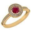 Image 1 : Certified 0.94 Ctw Ruby And Diamond 14k Yellow Gold Rin