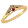Image 1 : Certified 0.07 Ctw Ruby And Diamond 14k Yellow Gold Hal
