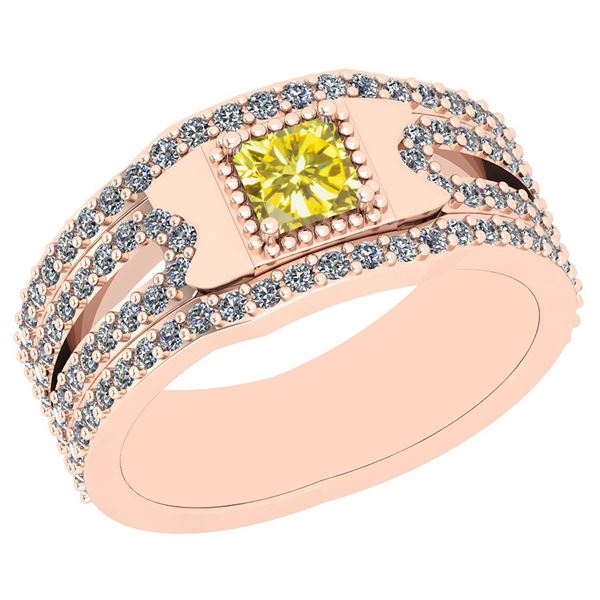 Certified 1.96 Ctw I2/I3 Treated Fancy Yellow And White