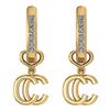 Image 1 : Certified 0.16 Ctw Diamond Alphabet C Earrings For wome