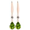Image 1 : Certified 5.70 Ctw Peridot And Diamond VS/SI1 Dangling