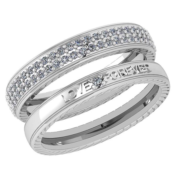 Certified 1.00 Ctw Diamond Wedding/Engagement 14K White