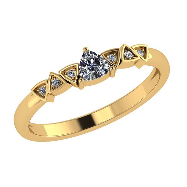 Certified 0.53 Ctw Diamond Engagement /Wedding 14K Yell