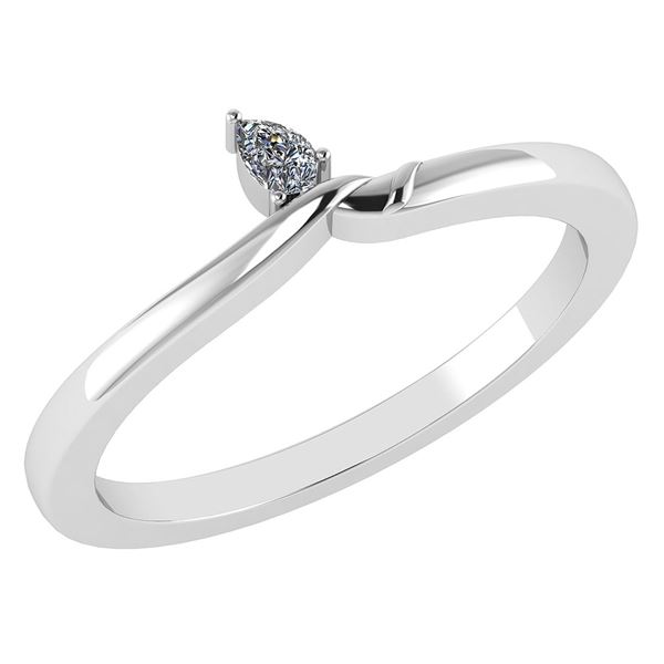Certified 0.23 Ctw Diamond 18K White Gold Halo Ring