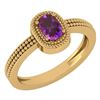 Image 1 : Certified 1.50 Ctw Amethyst 14K Yellow Gold Solitaire R