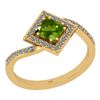 Image 1 : Certified 1.02 Ctw I2/I3 Peridot And Diamond 10K Yellow