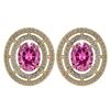 Image 1 : Certified 3.12 CTW Pink Tourmaline And Diamond 14k Yell