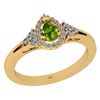 Image 1 : Certified 1.27 Ctw I2/I3 Peridot And Diamond 10K Yellow