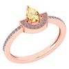 Image 1 : Certified 0.64 Ctw Citrine And Diamond 14k Rose Gold Ri