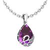 Image 1 : Certified 7.40 Ctw Amethyst And Diamond VS/SI1 Necklace