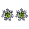 Image 1 : Certified 1.86 Ctw Peridot And Diamond 18K White Gold H