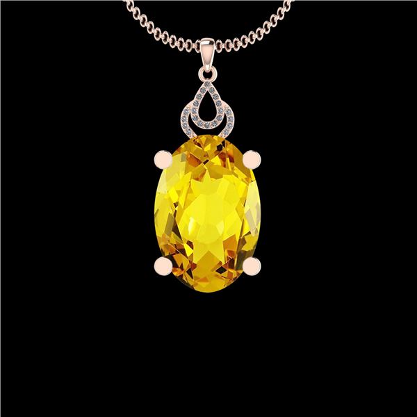 Certified 33.41 Ctw I2/I3 Lemon Topaz And Diamond 10K R