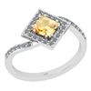 Image 1 : Certified 1.02 Ctw I2/I3 Citrine And Diamond 10K White