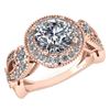 Image 1 : Certified 1.83 Ctw Diamond Wedding/Engagement 14K Rose