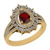 Image 1 : Certified 1.45 Ctw I2/I3 Garnet And Diamond 14K Yellow