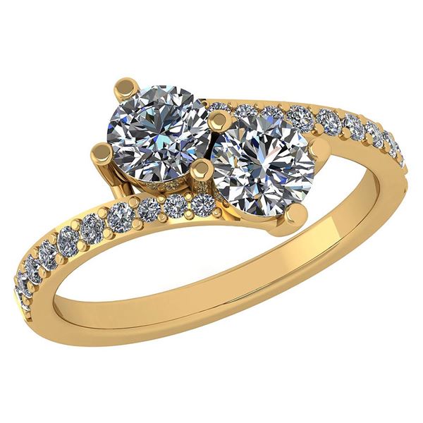 Certified 1.24 Ctw Diamond Wedding/Engagement Style 14K