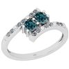 Image 1 : Certified 0.64 Ctw I2/I3 Treated Fancy Blue And Diamond