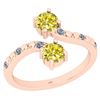 Image 1 : Certified 1.12 Ctw I2/I3 Treated Fancy Yellow And Diamo