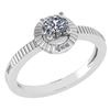 Image 1 : Certified 0.37 CTW Diamond 14k White Gold Halo Ring