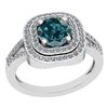 Image 1 : Certified 1.69 Ctw I2/I3 Treated Fancy Blue and White D