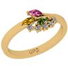 Image 1 : Certified 0.37 Ctw I2/I3 Multi Stone And Diamond 14K Ye