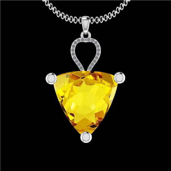 Certified 22.16 Ctw I2/I3 Lemon Topaz And Diamond 10K W