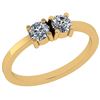 Image 1 : Certified 0.15 Ctw Diamond I1/I2 10k Yellow Gold Twiste