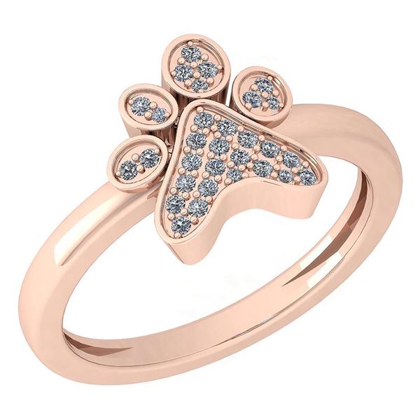 Certified 0.15 Ctw Diamond Ring 14k Rose Gold (VS/SI1)