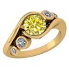 Image 1 : Certified 1.51 Ctw Treated Fancy Yellow Diamond SI2/I1