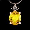 Image 1 : Certified 55.65 Ctw I2/I3 Lemon Topaz And Diamond 10K R