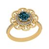 Image 1 : Certified 1.27 Ctw I2/I3 Treated Fancy Blue and White D