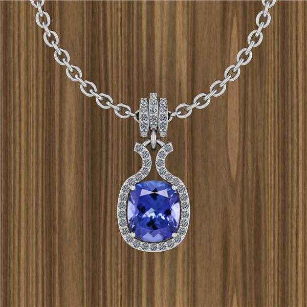 Certified 1.96 Ctw Tanzanite And Diamond VS/SI1 14K Whi