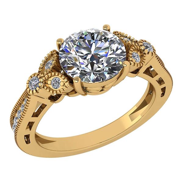 Certified 2.00 Ctw Diamond Engagement /Wedding 14K Yell