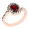 Image 1 : Certified 2.60 Ctw I2/I3 Garnet And Diamond 14K Rose Go