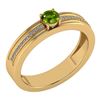 Image 1 : Certified 0.29 Ctw Peridot And Diamond 18k Yellow Gold