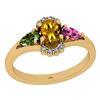 Image 1 : Certified 0.81 Ctw I2/I3 Multi Stone And Diamond 14K Ye