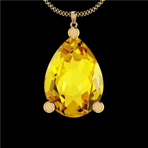 Certified 58.61 Ctw Lemon Topaz 10K Yellow Gold Victori