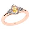 Image 1 : Certified 1.27 Ctw I2/I3 Citrine And Diamond 10K Rose G