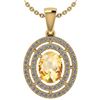 Certified 1.56 Ctw Citrine And Diamond 18K Yellow Gold